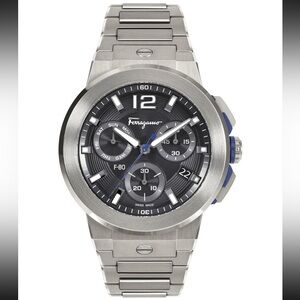 Ferragamo Mens  Titanium‎ 44mm Bracelet Watch